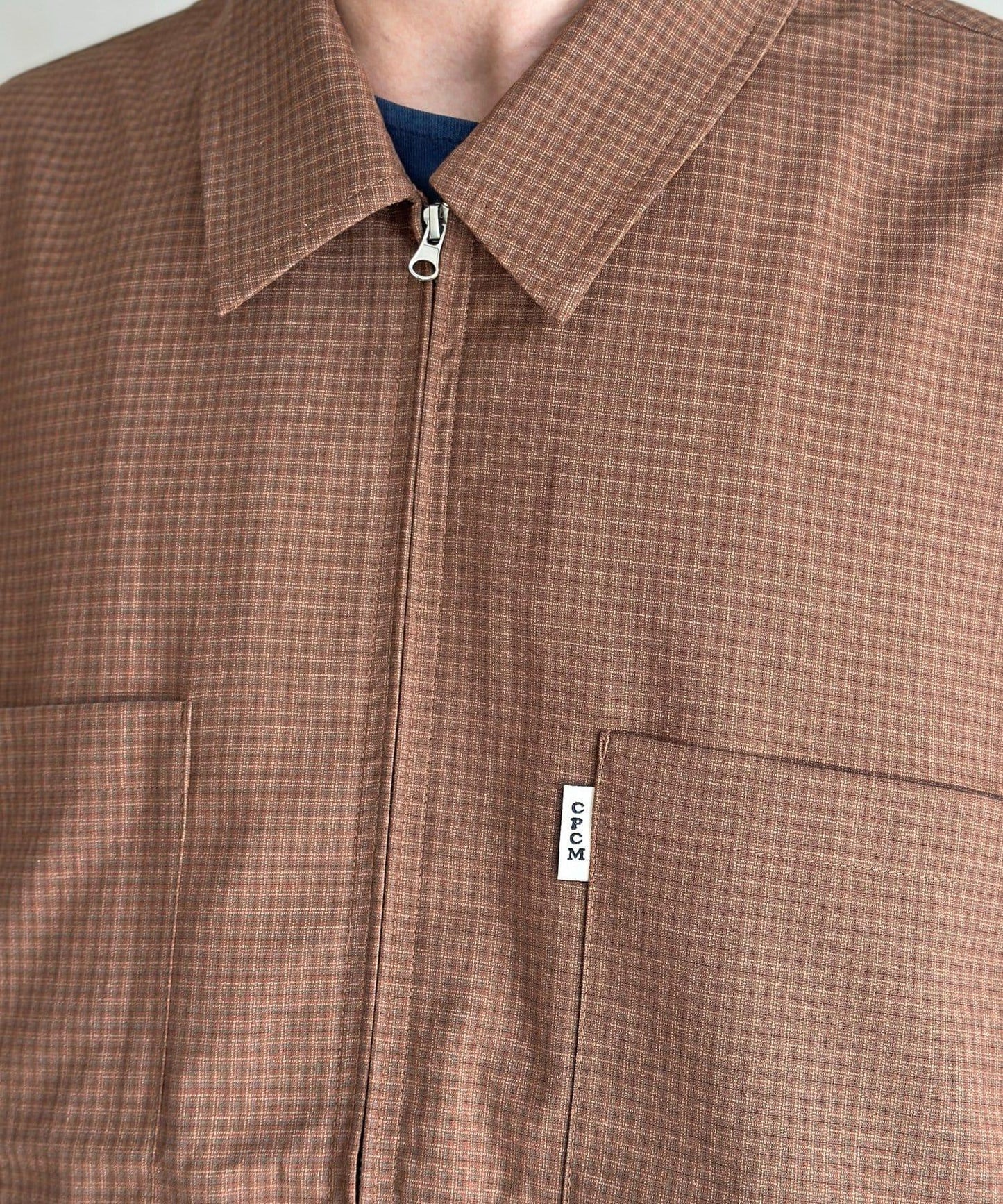 可拆卸格子襯衫