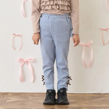 【ともパン】後襬荷葉邊下襬蝴蝶結褲