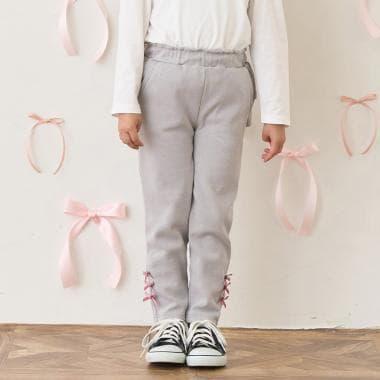 【ともパン】後襬荷葉邊下襬蝴蝶結褲