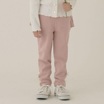 【ともパン】後襬荷葉邊下襬蝴蝶結褲