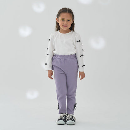 【ともパン】後襬荷葉邊下襬蝴蝶結褲