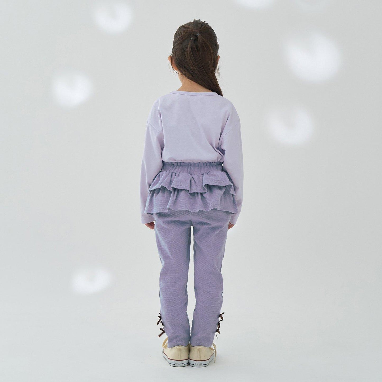 【ともパン】後襬荷葉邊下襬蝴蝶結褲