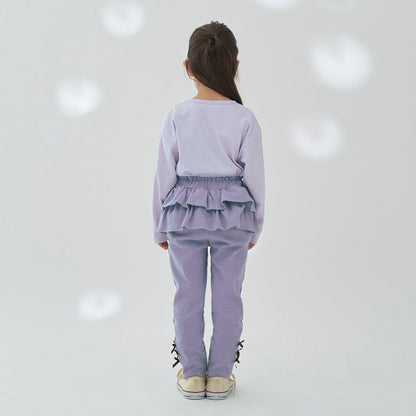【ともパン】後襬荷葉邊下襬蝴蝶結褲