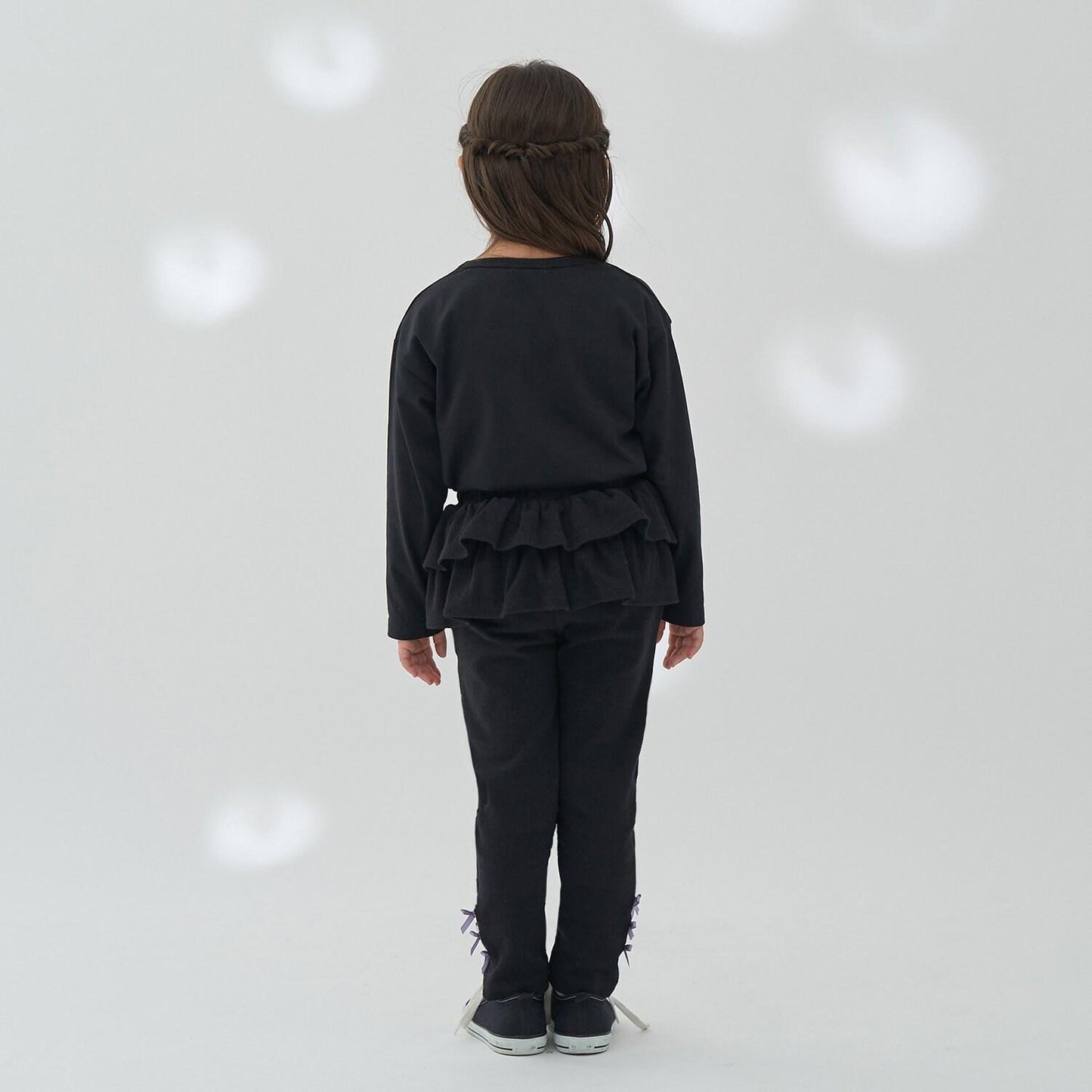 【ともパン】後襬荷葉邊下襬蝴蝶結褲