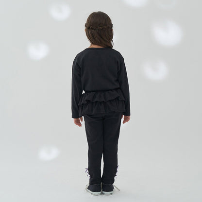 【ともパン】後襬荷葉邊下襬蝴蝶結褲