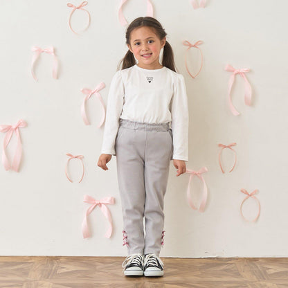 【ともパン】後襬荷葉邊下襬蝴蝶結褲