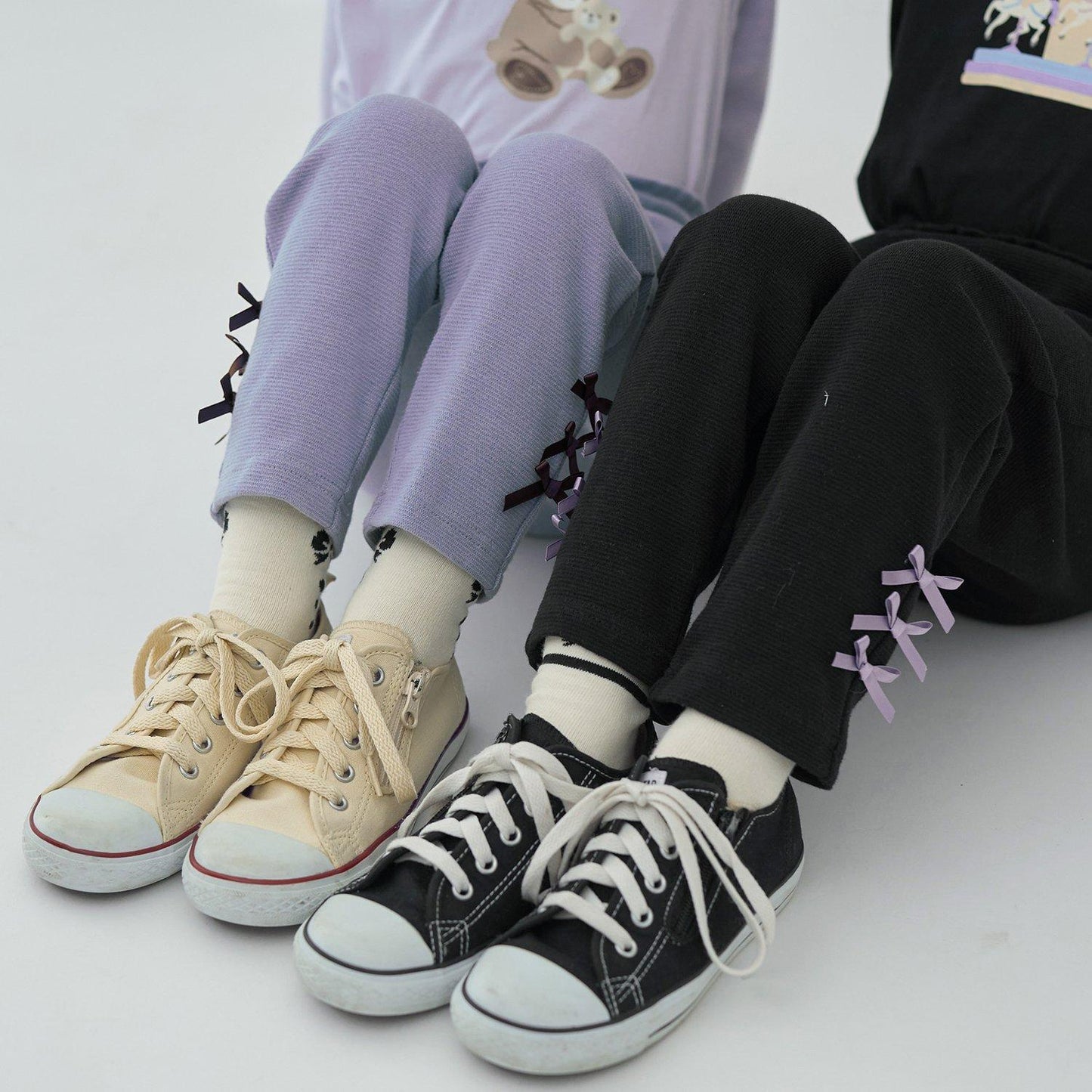 【ともパン】後襬荷葉邊下襬蝴蝶結褲