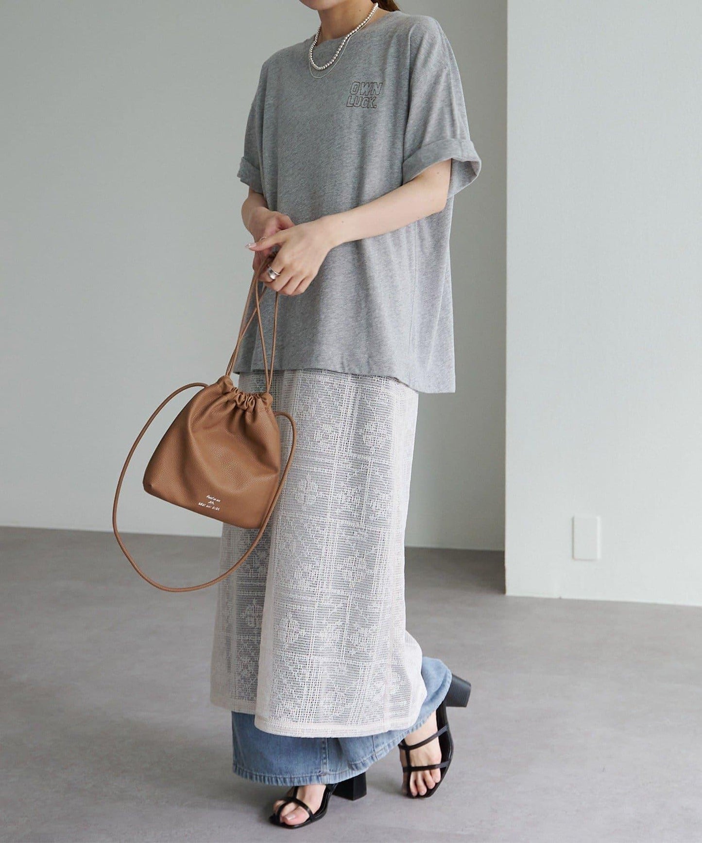 【復古/新色登場】仿皮綁帶袋