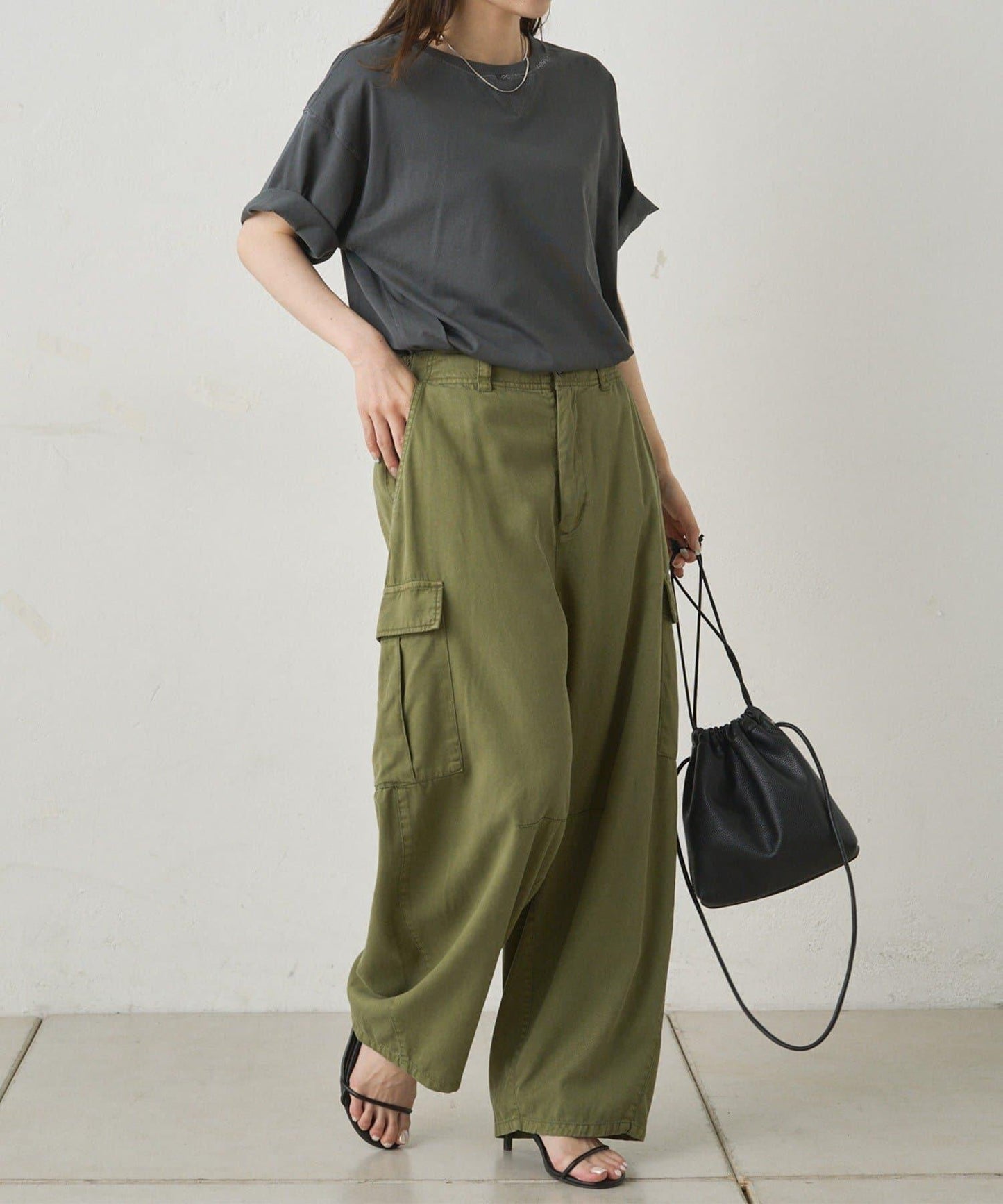 【復古/新色登場】仿皮綁帶袋