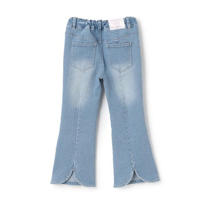 【修身剪裁】後開衩喇叭褲