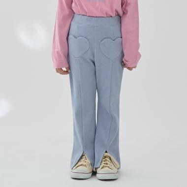 【ともパン】愛心口袋開衩喇叭褲