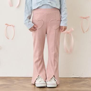 【ともパン】愛心口袋開衩喇叭褲