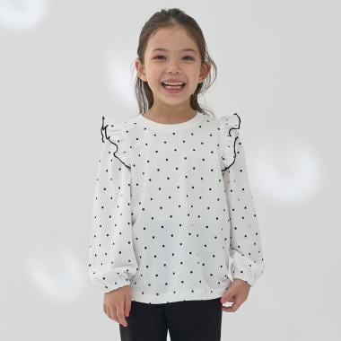 【軟棉】帶荷葉邊泡泡袖多款全印花T恤