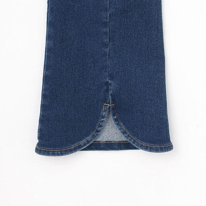 【修身剪裁】後開衩喇叭褲