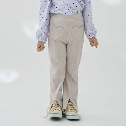 【ともパン】愛心口袋開衩喇叭褲