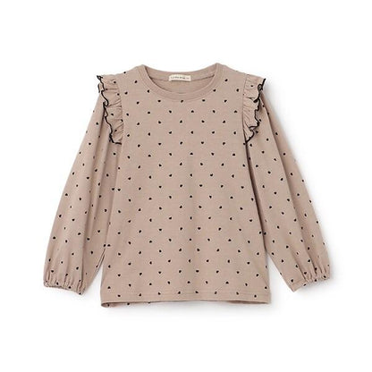 【軟棉】帶荷葉邊泡泡袖多款全印花T恤