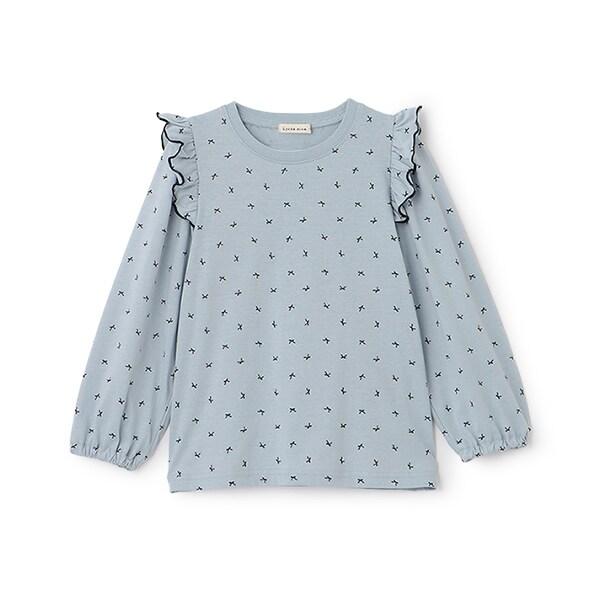 【軟棉】帶荷葉邊泡泡袖多款全印花T恤