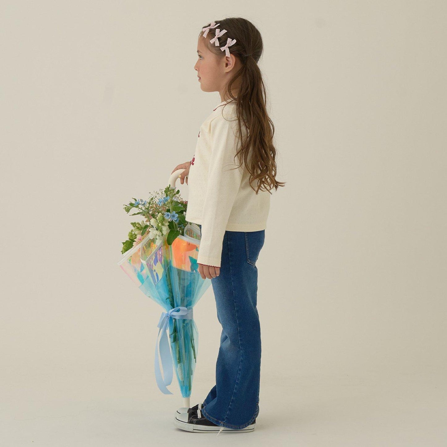 【修身剪裁】後開衩喇叭褲