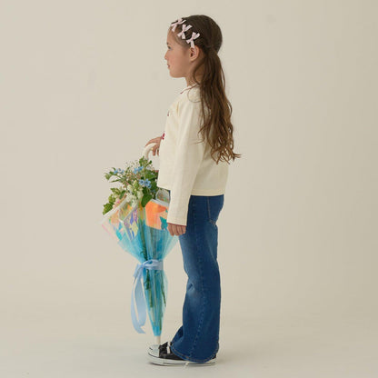 【修身剪裁】後開衩喇叭褲