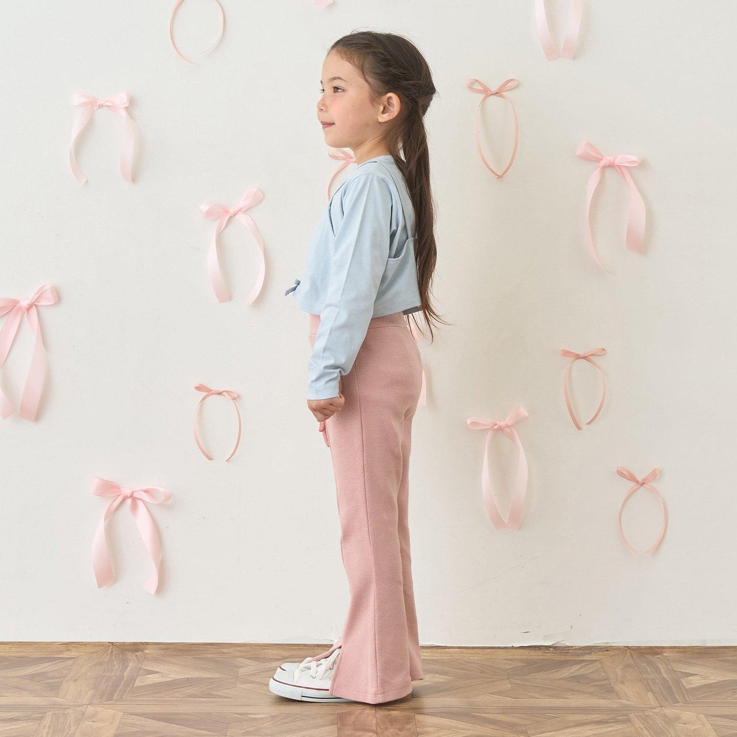 【ともパン】愛心口袋開衩喇叭褲