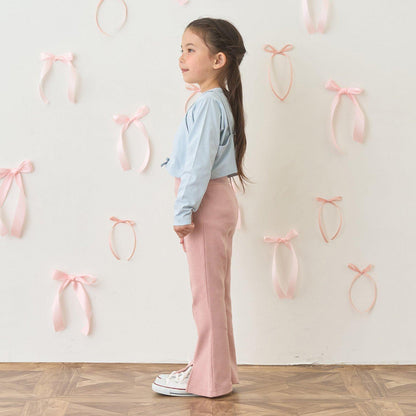 【ともパン】愛心口袋開衩喇叭褲