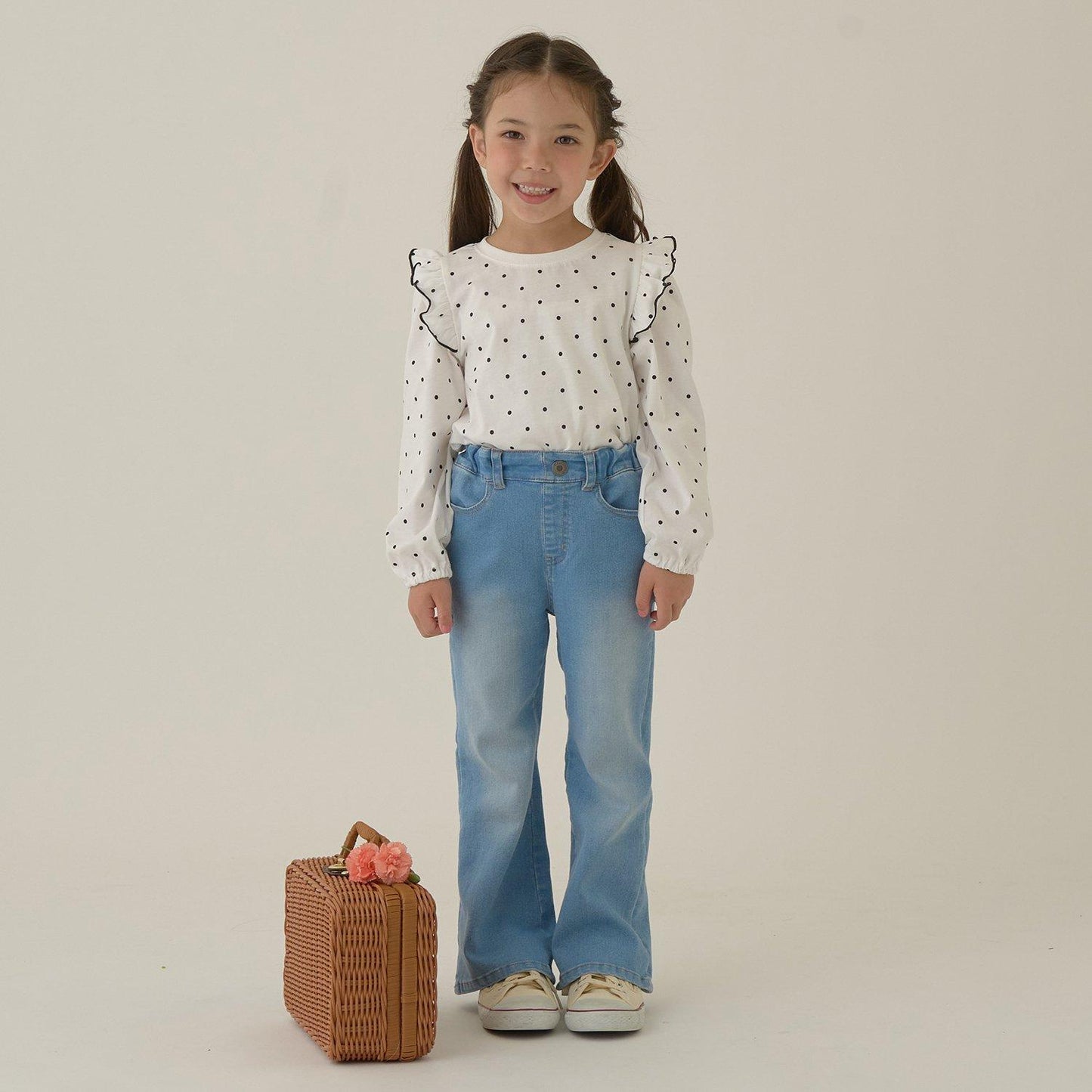 【修身剪裁】後開衩喇叭褲