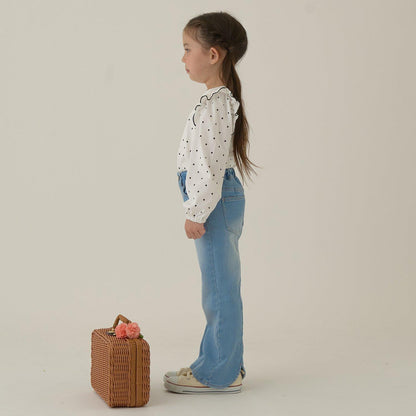 【修身剪裁】後開衩喇叭褲