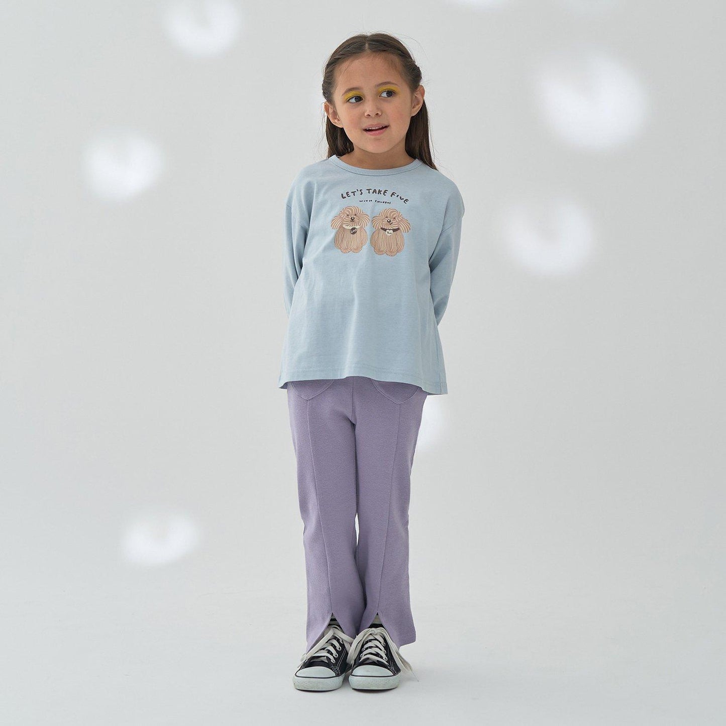 【ともパン】愛心口袋開衩喇叭褲