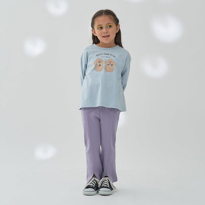 【ともパン】愛心口袋開衩喇叭褲