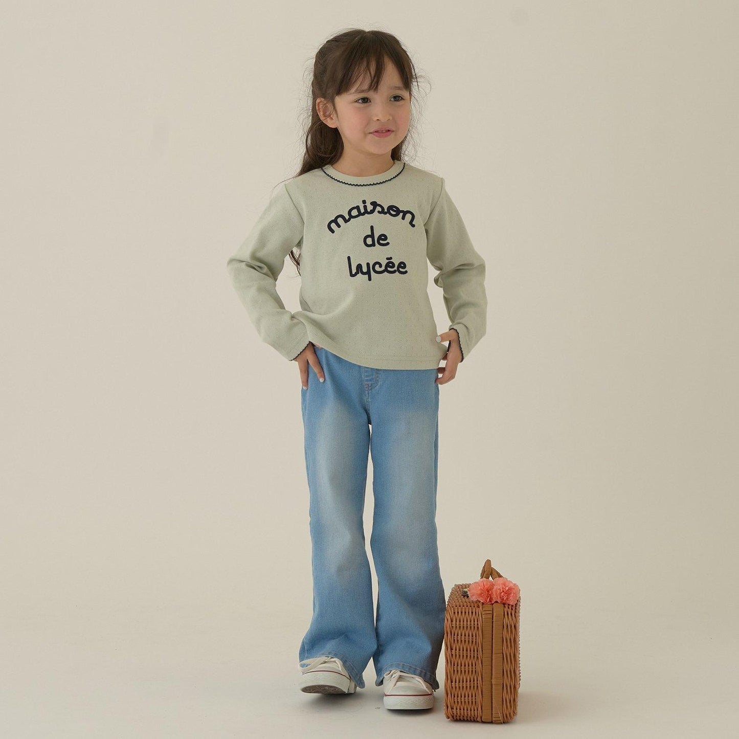 【修身剪裁】後開衩喇叭褲