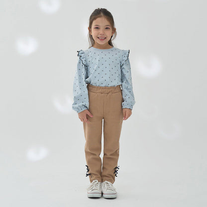 【軟棉】帶荷葉邊泡泡袖多款全印花T恤