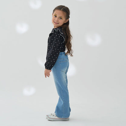 【軟棉】帶荷葉邊泡泡袖多款全印花T恤