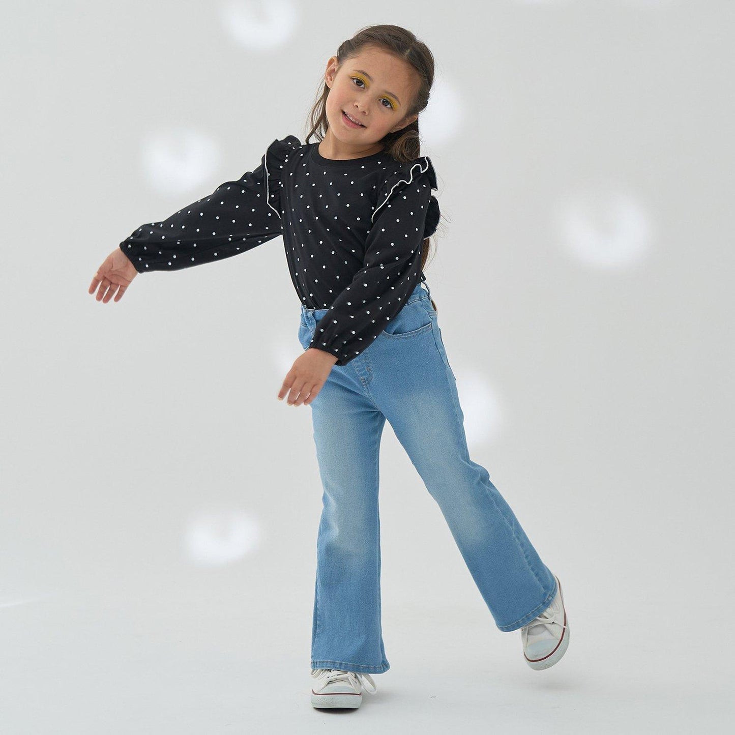 【修身剪裁】後開衩喇叭褲