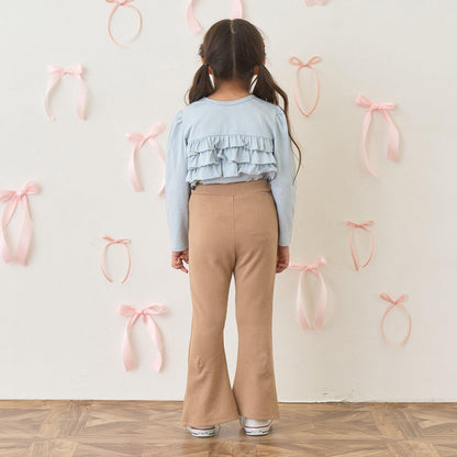 【ともパン】愛心口袋開衩喇叭褲