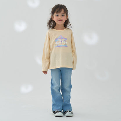 【修身剪裁】後開衩喇叭褲