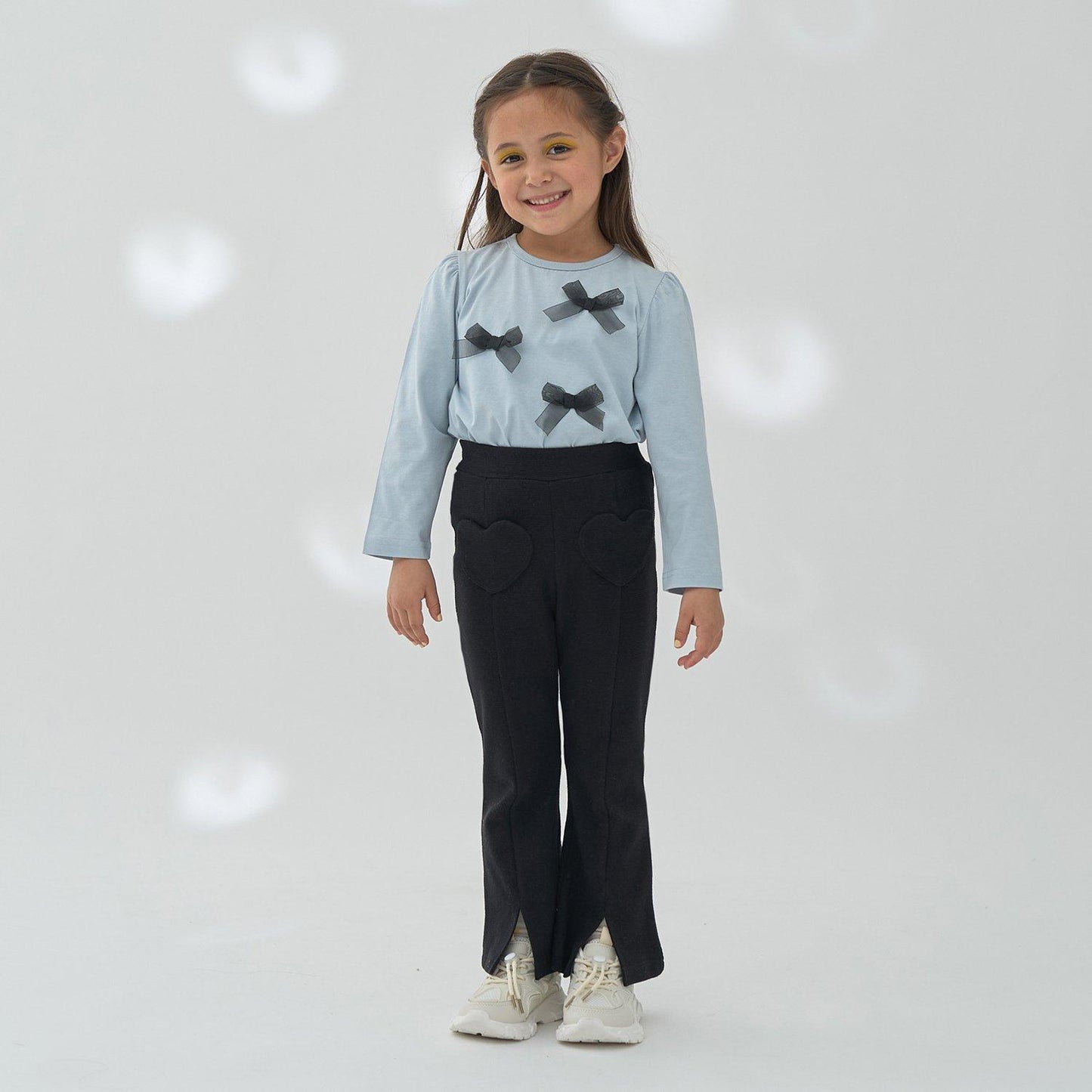 【ともパン】愛心口袋開衩喇叭褲