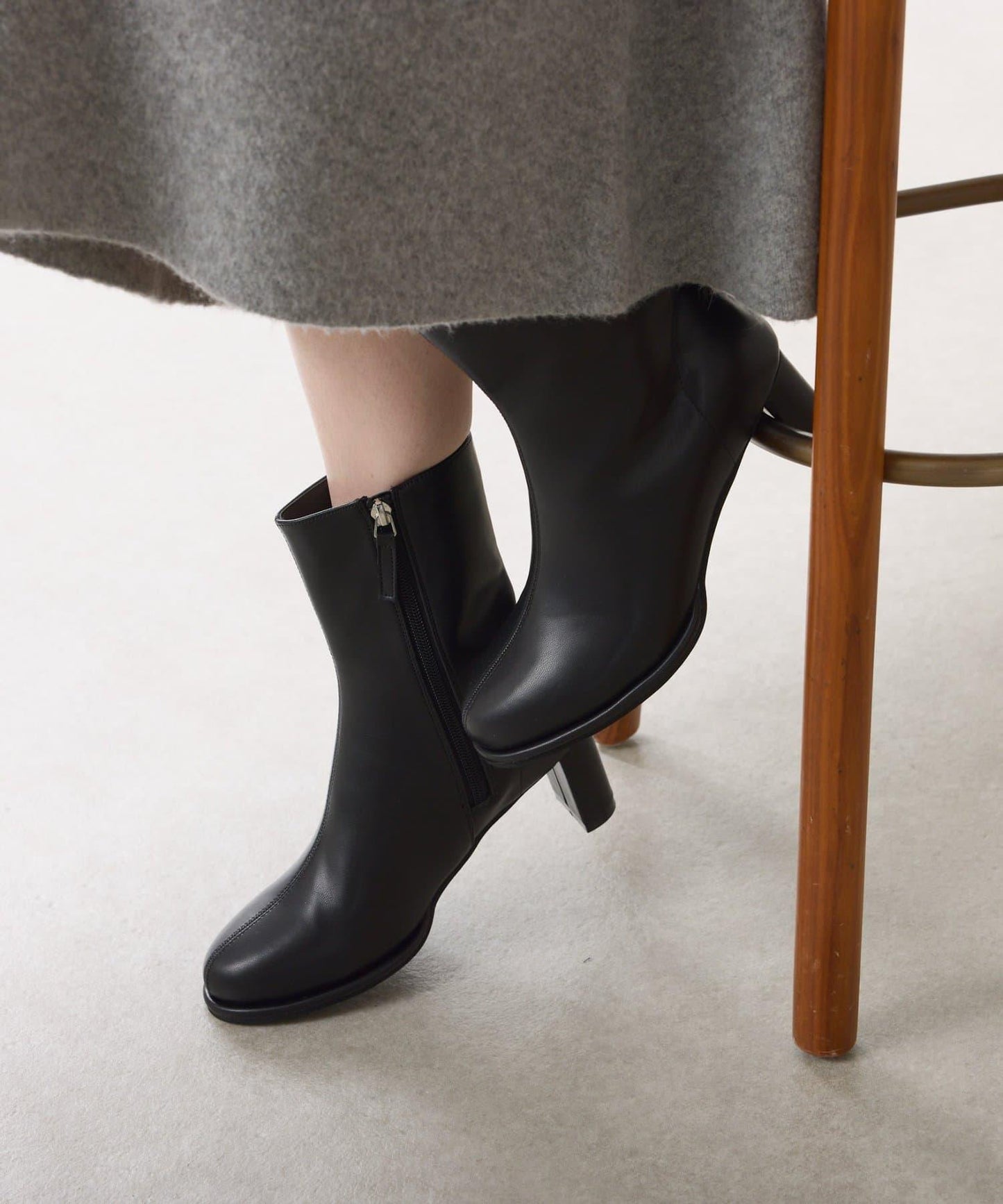 【PAPILLONNER/パピヨネ】ラウンドトゥーショートブーツ