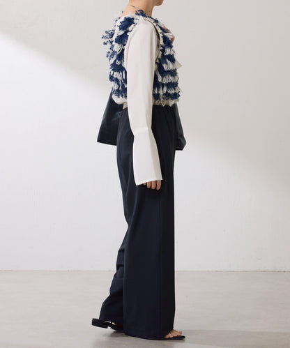 【ロングシーズン使える】クロップドニットベスト