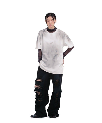 【DEFGARMENTS/デフガーメンツ】FEATHER BLUSH T-SHIRTS