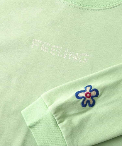 寬鬆剪裁後背印花長袖T恤_UV防曬_接觸冷感_吸溼速幹