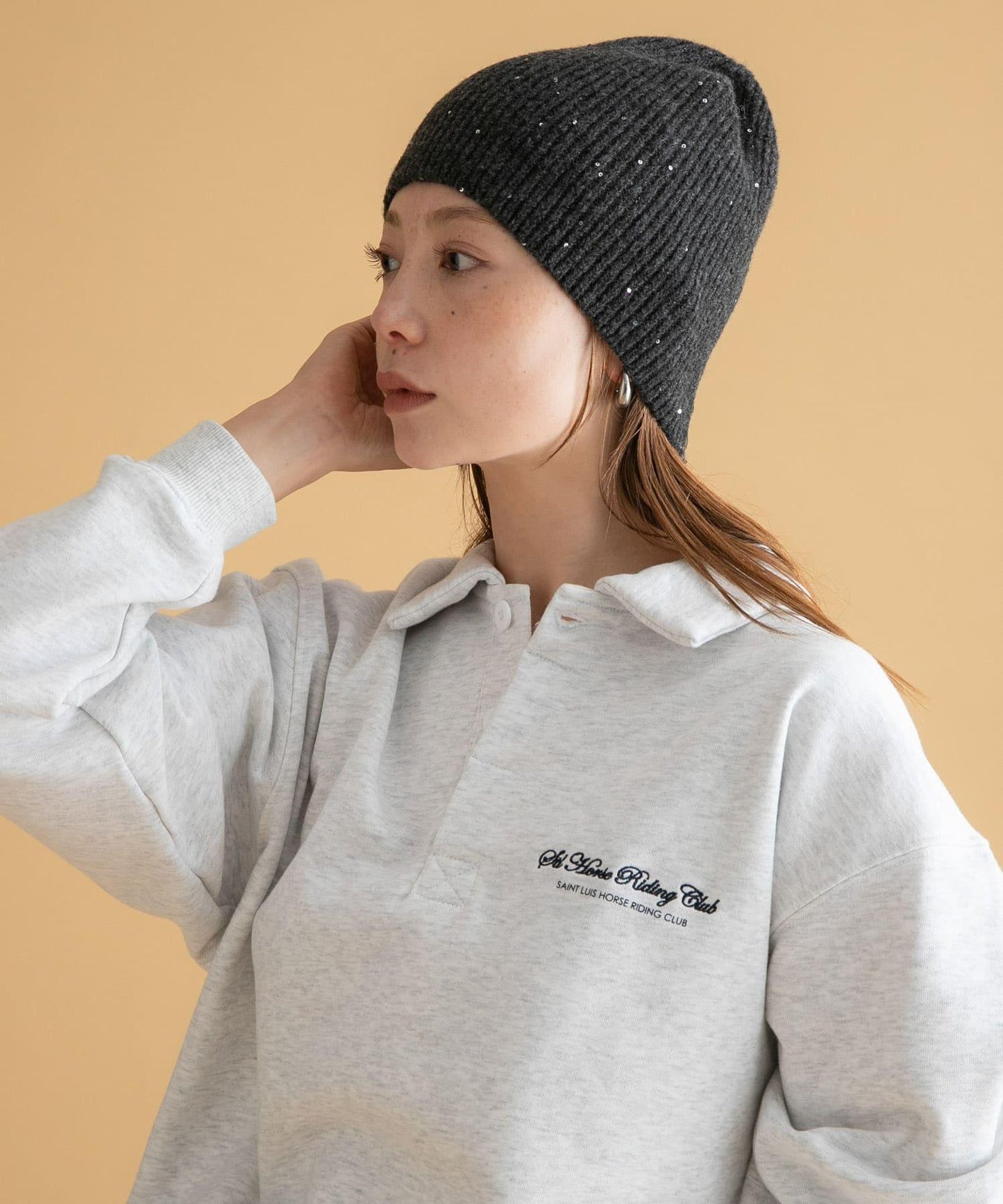 亮片金蔥針織帽