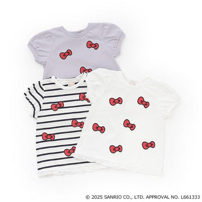 【《三麗歐》】蝴蝶結貼布T恤