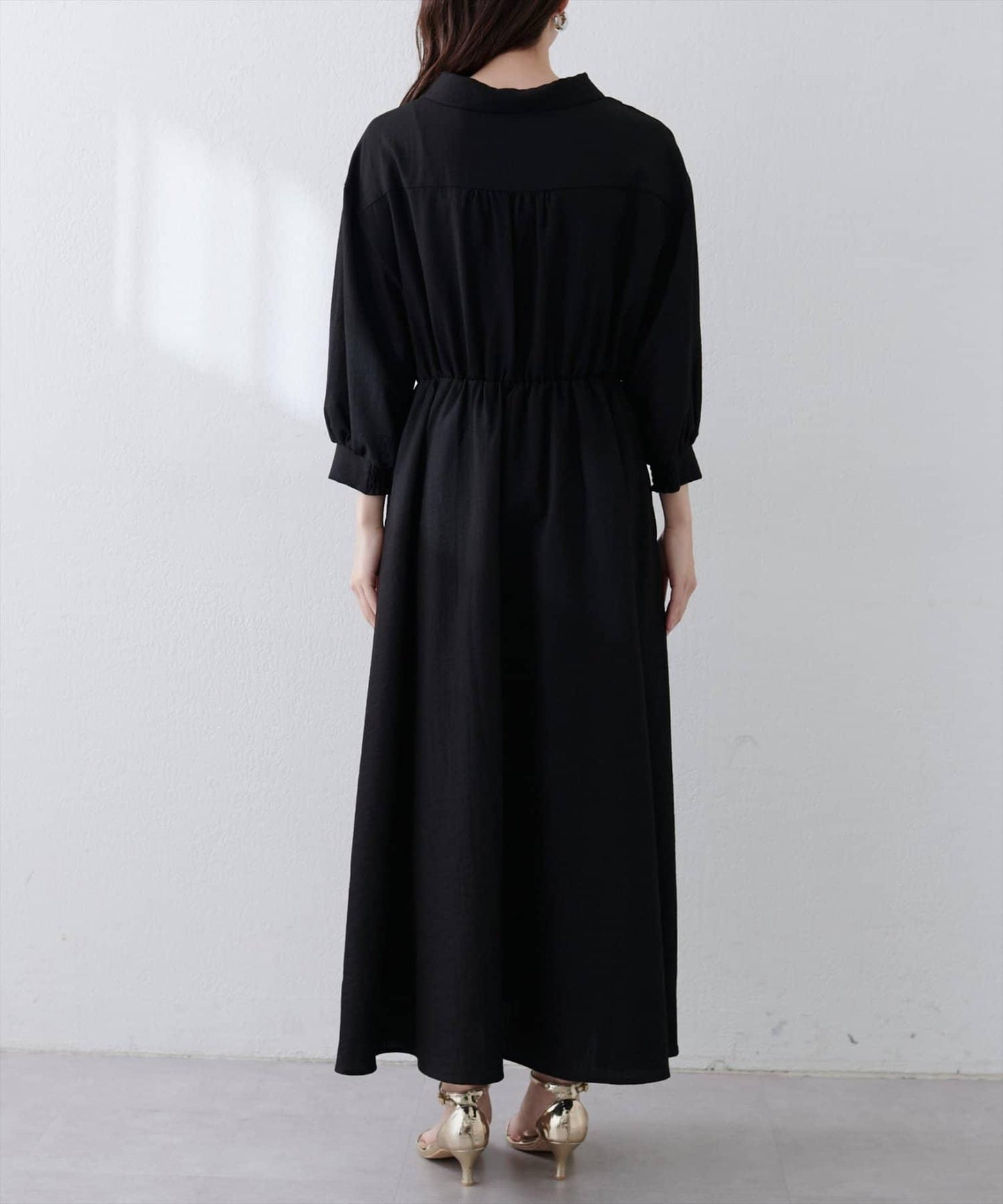 【限定】前拉鍊領口連衣裙
