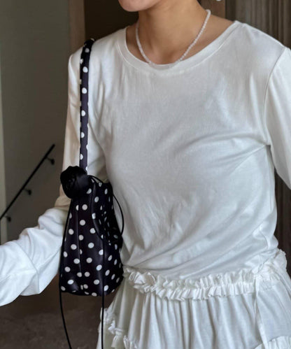 【CIAOPANIC TYPY】帶玫瑰吊墜緞面包