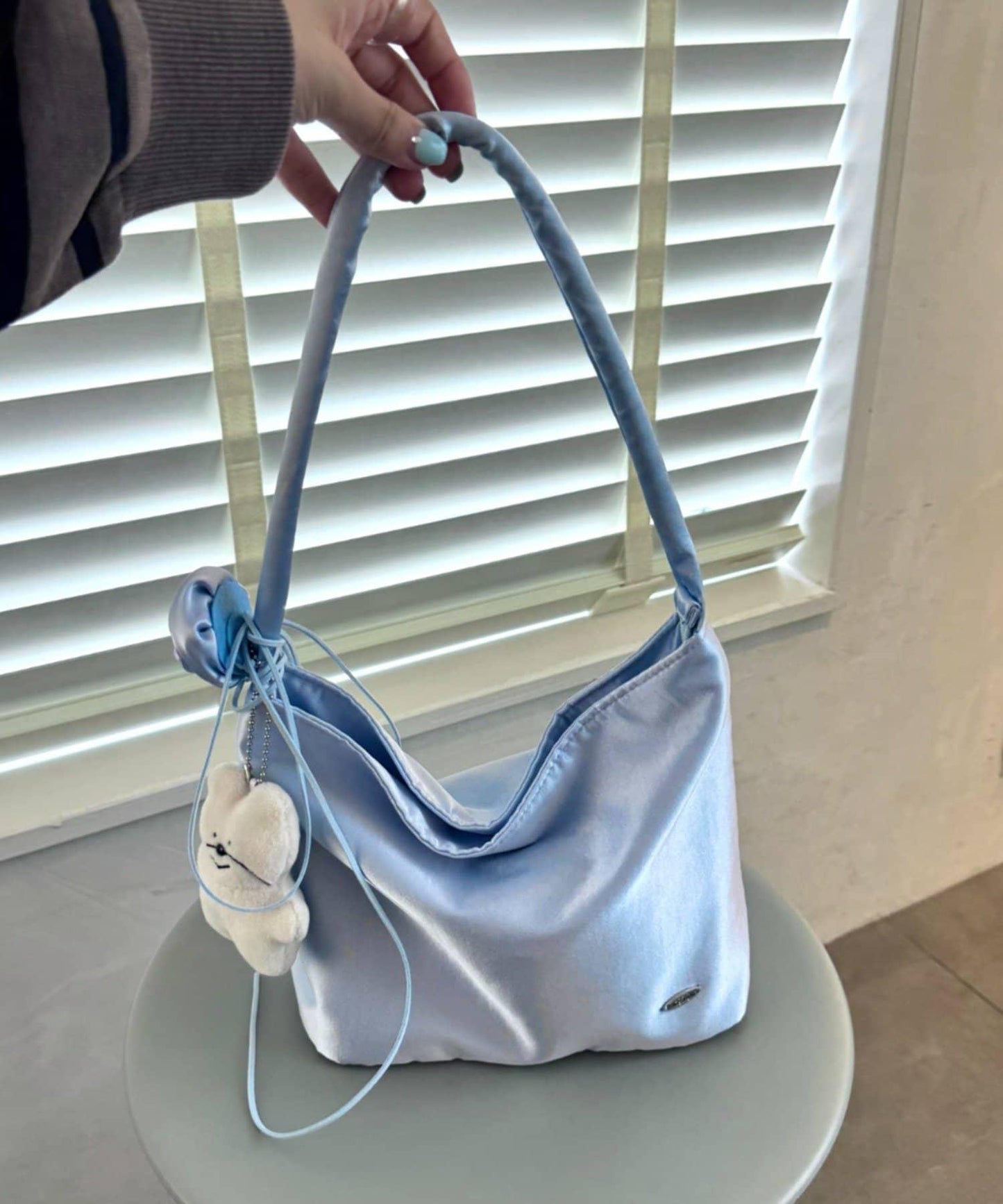 【CIAOPANIC TYPY】帶玫瑰吊墜緞面包