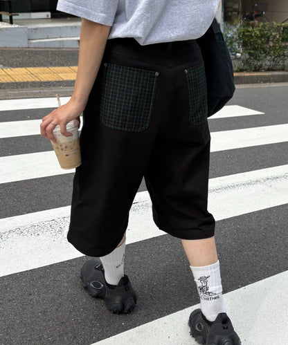 【男女通用】格紋口袋短褲
