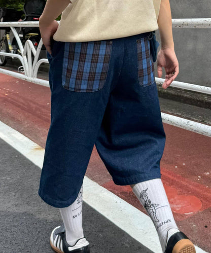 【男女通用】格紋口袋短褲