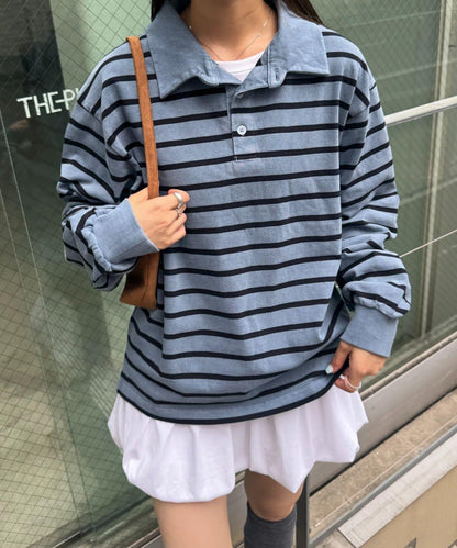 【TERIO韓國企劃】下襬荷葉邊氣球短袖T恤