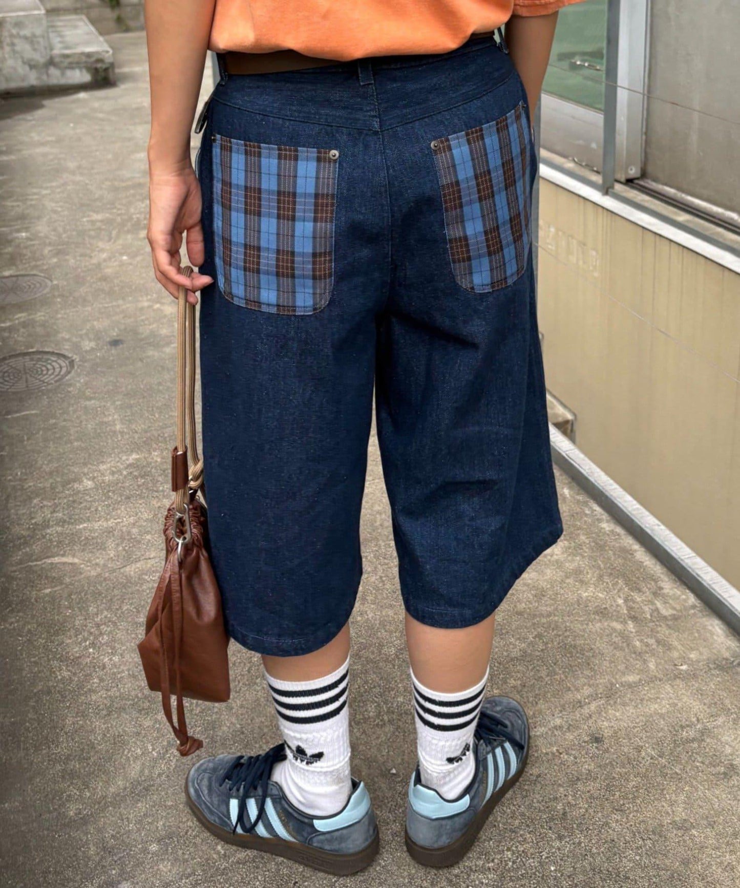 【男女通用】格紋口袋短褲