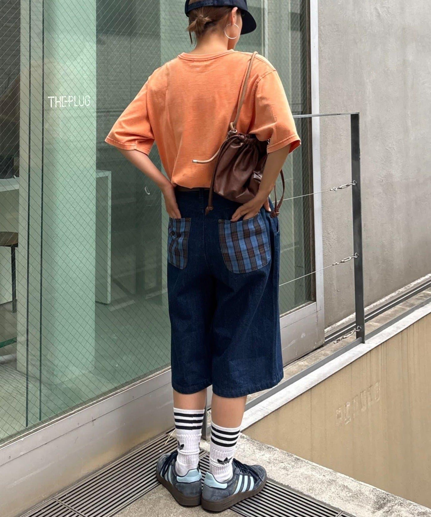 【男女通用】格紋口袋短褲